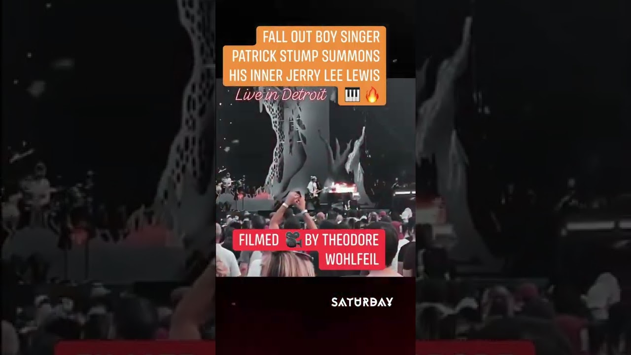 Fall Out Boy Live Patrick Stump sets piano 🎹 on 🔥