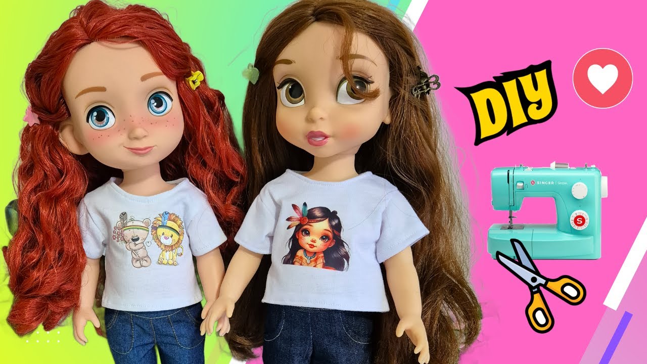 🌸Camiseta Estampada para Muñecas 🩷 Te enseño el Paso a Paso
