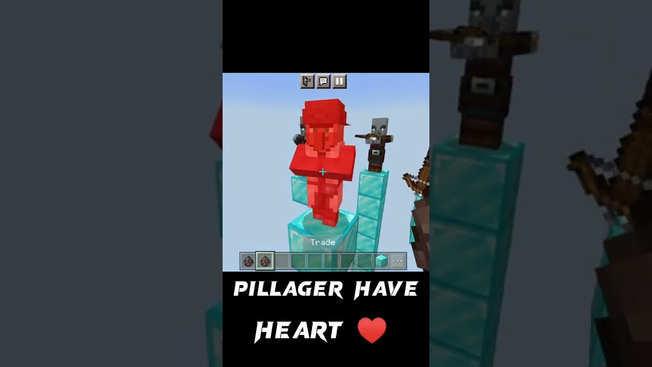 Minecraft ll Minecraft pillager have a Heart in Minecraft shorts YouTube