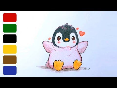 Comment dessiner un bébé pingouin