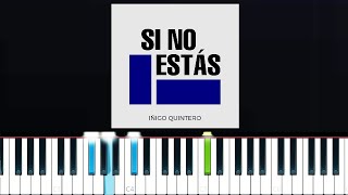 si no estas - iñigo quintero (Piano Tutorial)