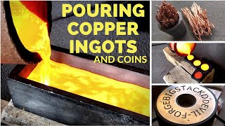POURING COPPER INGOTS & COINS - Trash To Treasure - NEW DEVIL-FORGE FURNACE