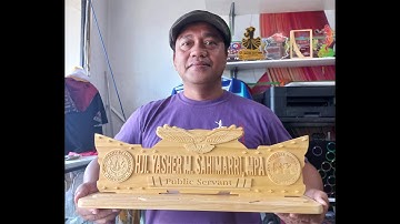 CNC Work - How to Make 3D Table Name Plate Public Servant Tawi-Tawi