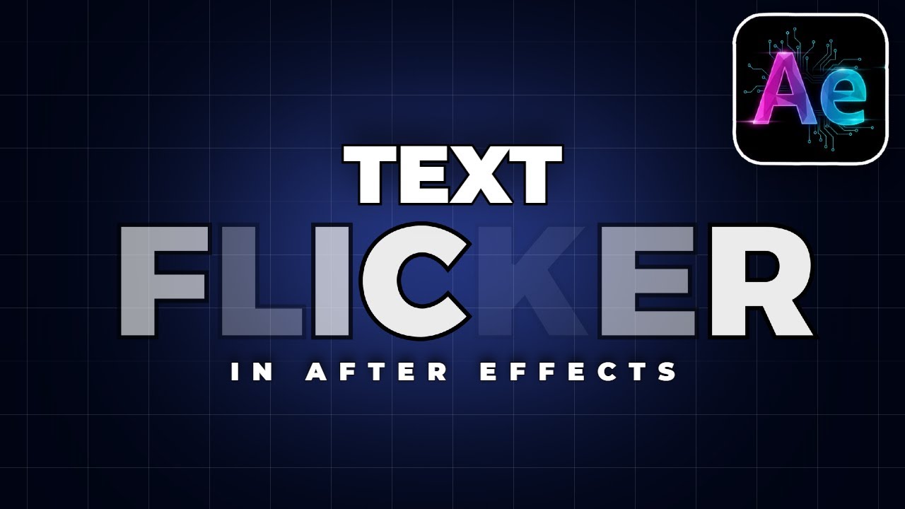 How To Add TEXT FLICKER In After Effects - YouTube