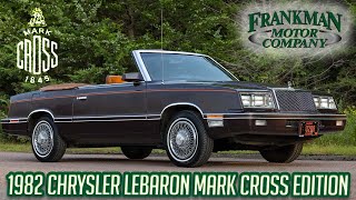 16K Mile - 1982 Chrysler LeBaron Mark Cross Edition Convertible! All Original - Frankman Motor Co.