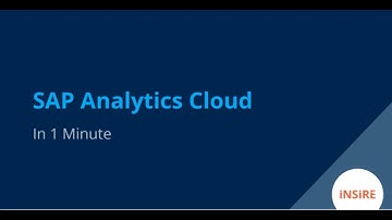 Die SAP Analytics Cloud SAC in 1 Minute erklärt!