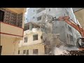 Amazing video Building Demolition working by TATA Excavator...