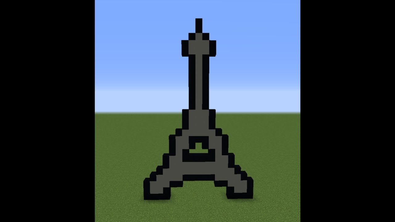 pixel art de la tour eiffel