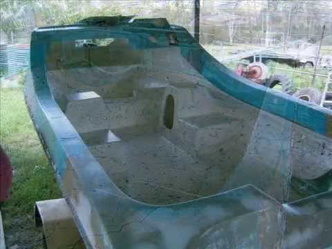 home made boat restoration - fibreglass - half cabin