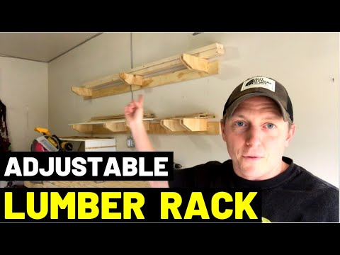 ADJUSTABLE LUMBER RACK!! (French Cleat System--Fully Adjustable Lumber Storage / Wood Rack)