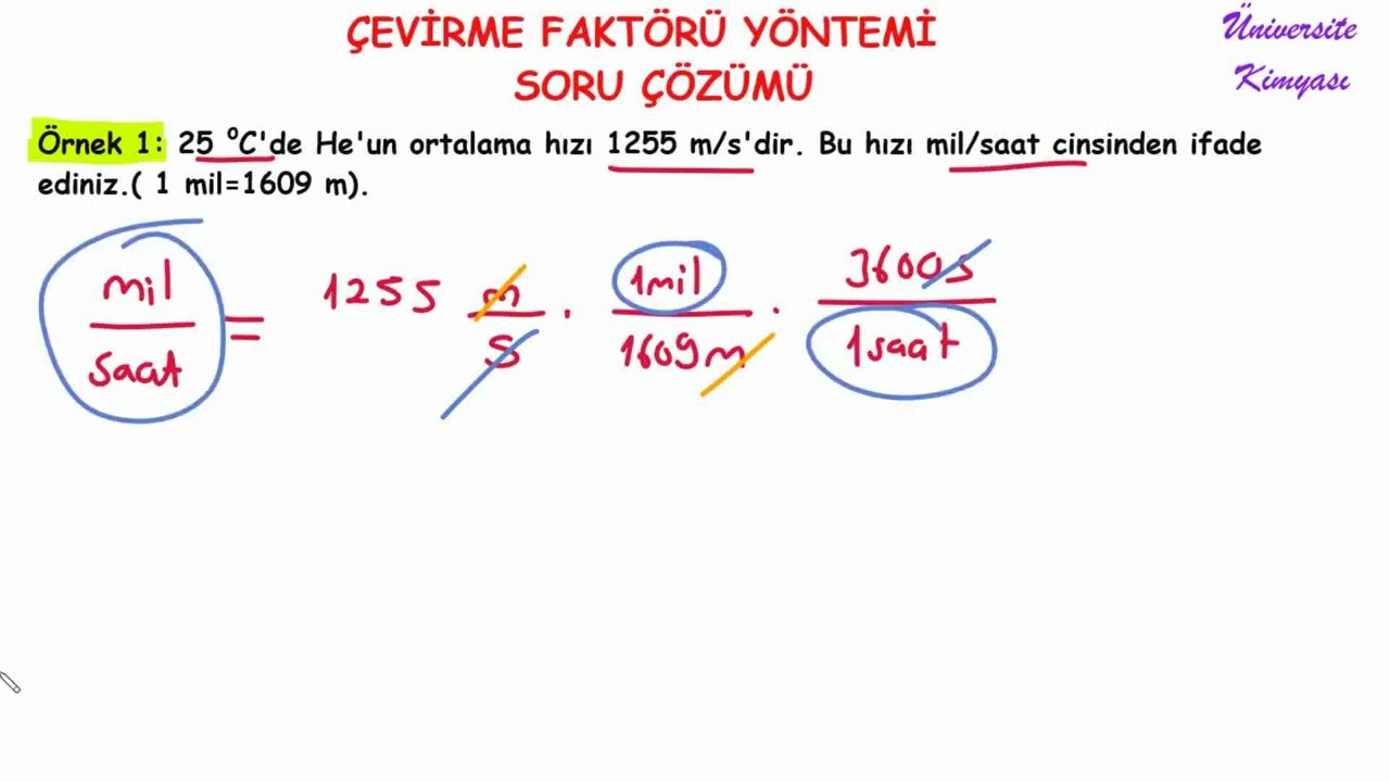 GENEL KİMYA1|BÖLÜM1| MADDENİN ÖZELLİKLERİ VE ÖLÇÜMÜ|ÇEVİRME FAKTÖRÜ ...