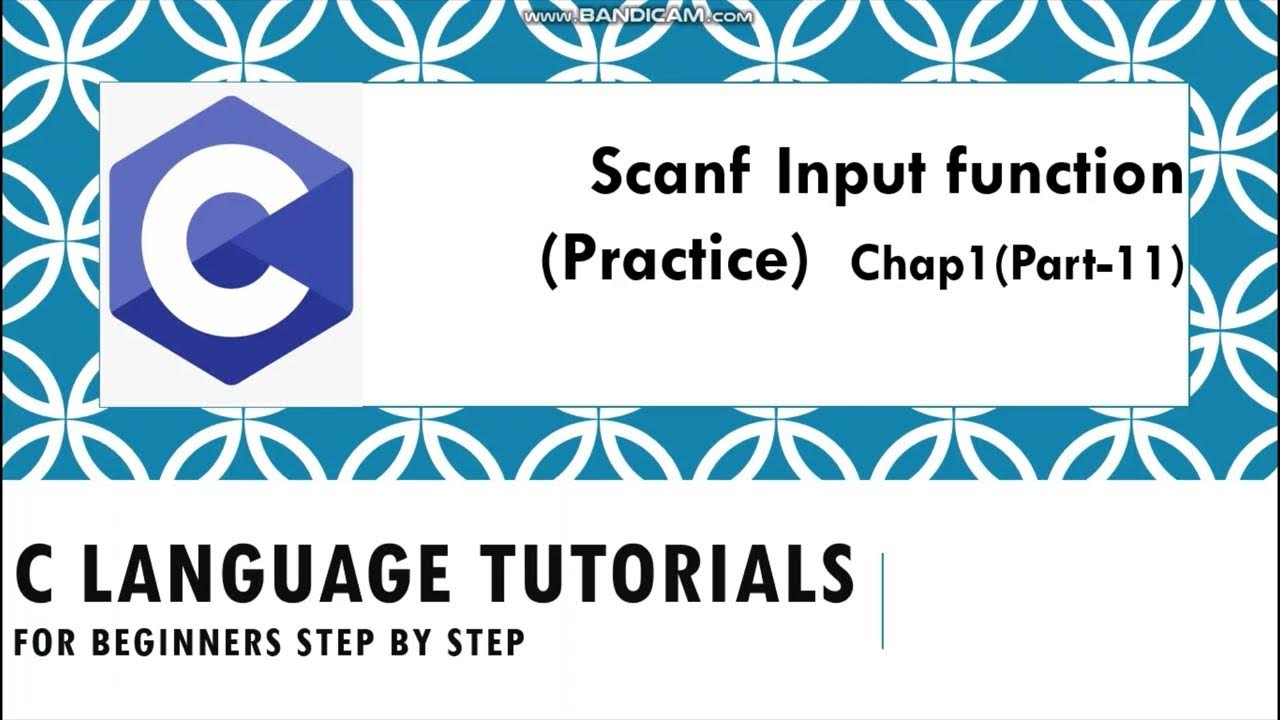 scanf function| how to use scanf function in C language| how to get ...