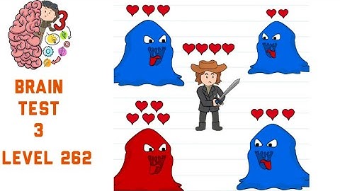 Brain Test 3 Level 262 Joe must handle the slimes Walkthrough