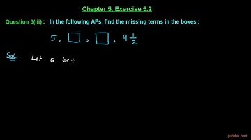 Ex 5.2 : Q.3(iii) : In the following APs, find the missing terms ... Ch 5 | Class Xth Math for CBSE