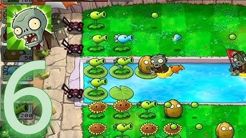 Plants vs Zombies - Gameplay Walkthrough Part 3 - Pool: levels [1-3] (iOS, Android)