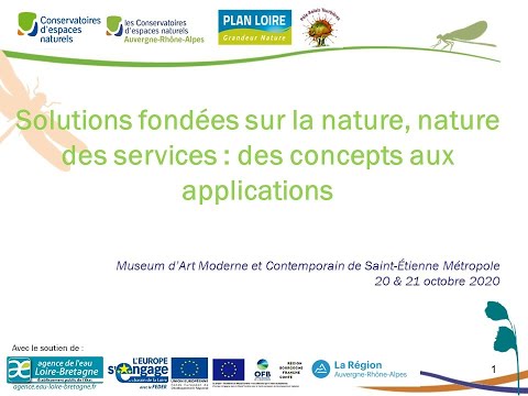 Séminaire « Solutions fondées sur la nature, nature des services : des concepts aux applications », 20 et 21 octobre 2020