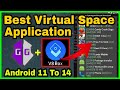 Install v8box virtual space application for android 13 and 14  step by step tutorial