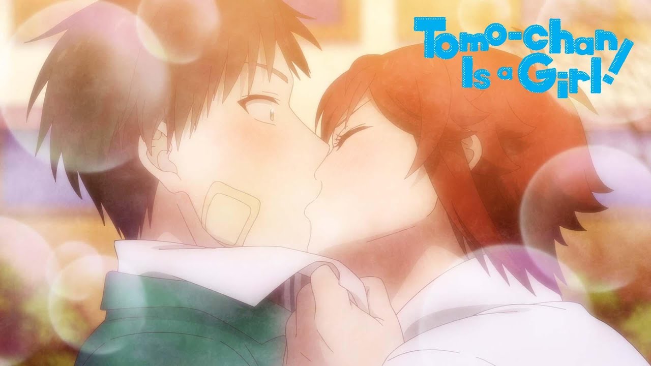 Tomo e Jun se beijam  Tomo-chan Is a Girl! 