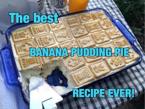 Best Homemade Banana Pudding Pie Recipe With Chessman Cookies | Quick and Easy