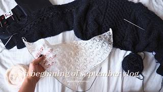 welcoming september: a lace shawl for autumn, new socks and progress on my dagmar
