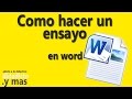 Como hacer un ensayo de una lectura