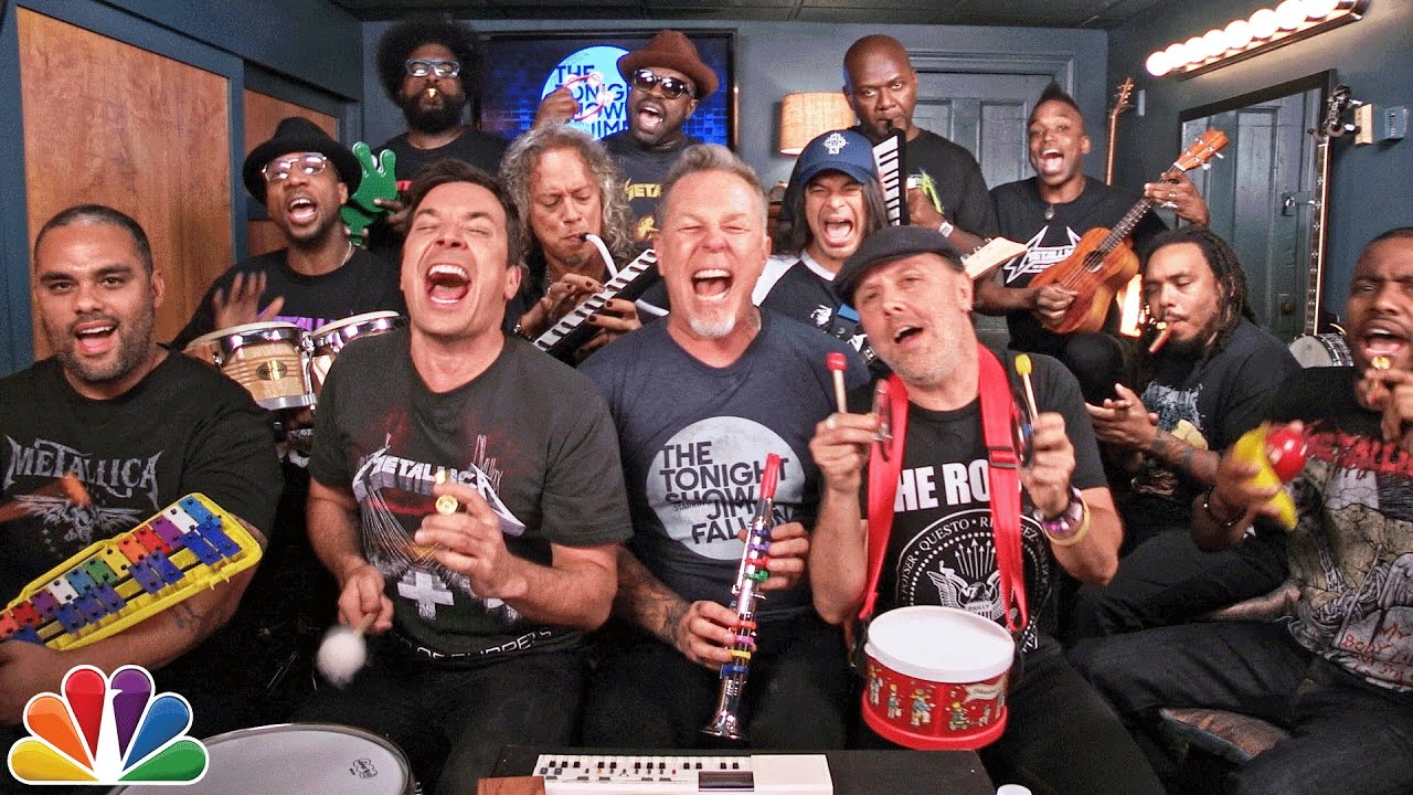 Jimmy Fallon, Metallica & The Roots Sing "Enter Sandman" (Classroom Instruments)