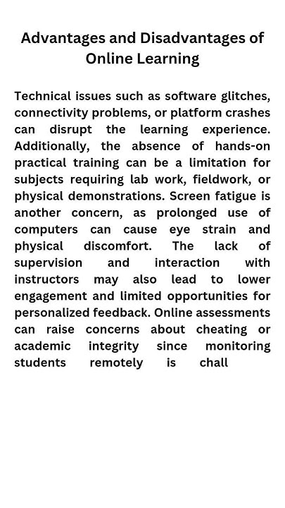 Advantages and Disadvantages of Online Learning Essay || CareU ...