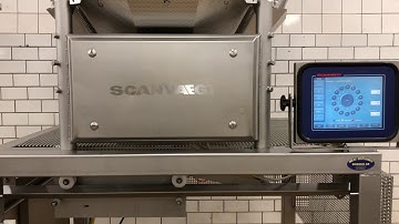 Scanvaegt Type Scan Combinator 5414-2L-AL Multihead weighter for sale from Meat Machines Sweden AB