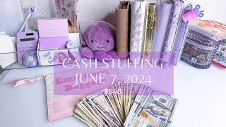 $848 Cash Stuffing || cash count, bills binder, variable expenses, savings challenges