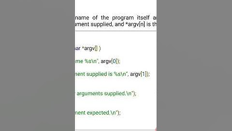 Command line arguments in C - Tamil