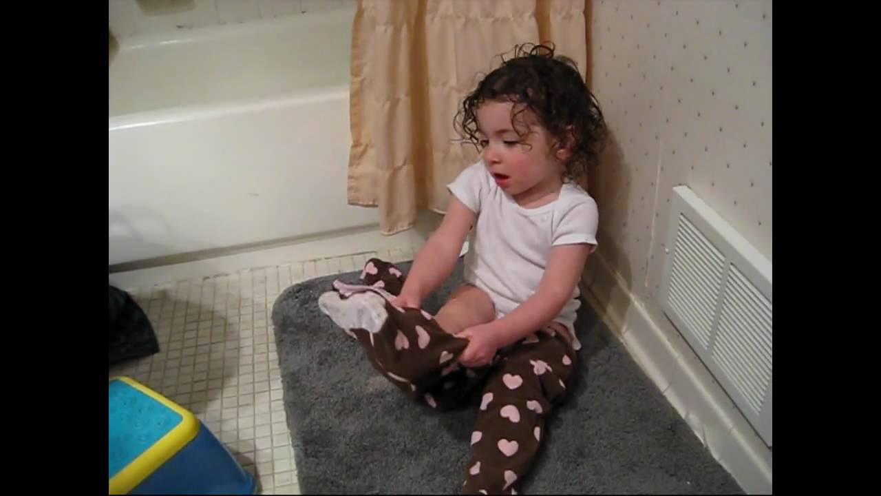 Sophie Putting on Pajamas - YouTube