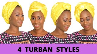 4 Tuto foulard en soie | easy hijab style | moussor turban satin