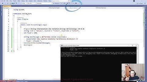 312.2) String Interpolation İle Verbatim String Birlikteliği (C# 8.0)