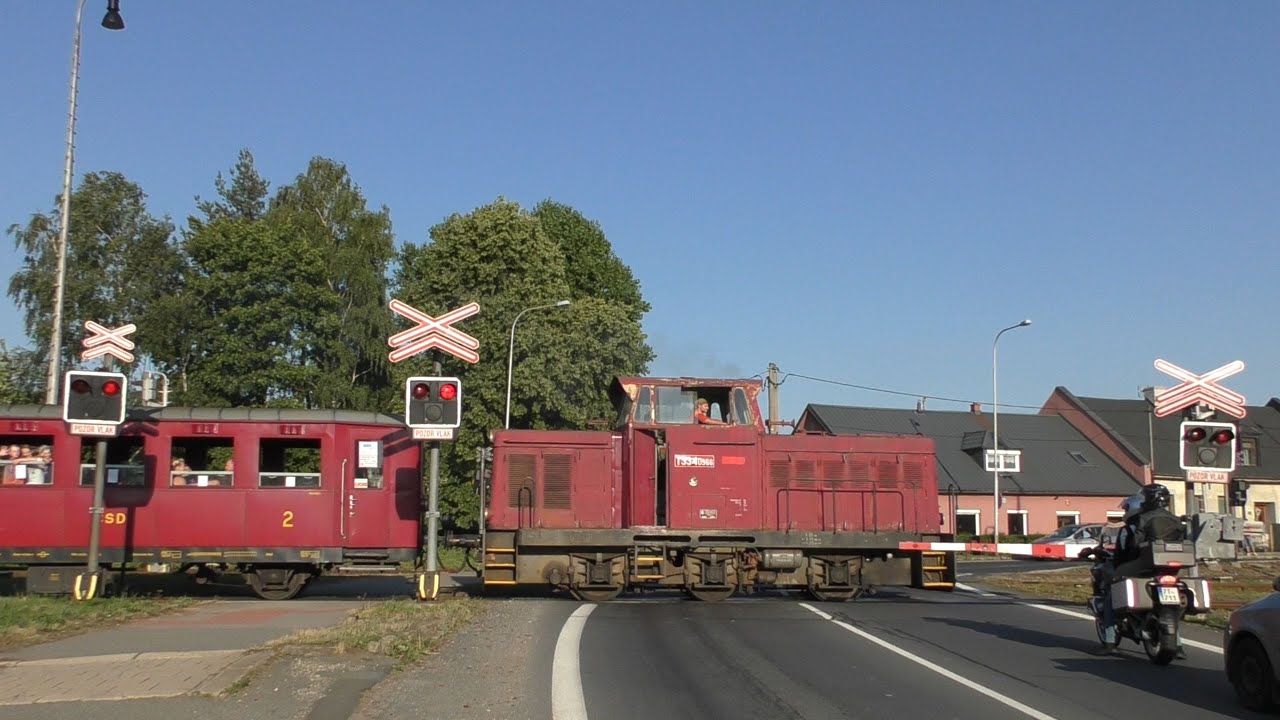 Železniční přejezd Bruntál - 14.8.2021 / Czech railroad crossing