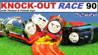 Knock-Out Race Thomas & Friends - Trackmaster And Plarail Toy Trains Compeion On Fenbo Tracks