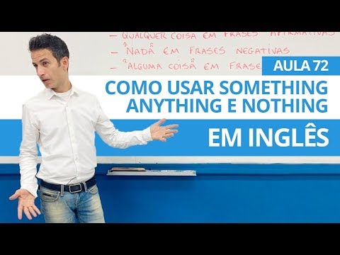 COMO USAR SOMETHING, ANYTHING E NOTHING EM INGLÊS - AULA 72 PARA INICIANTES - PROFESSOR KENNY