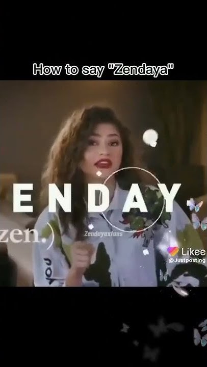 Zendaya teaching us how to pronounce her name 😆 She is so pretty #