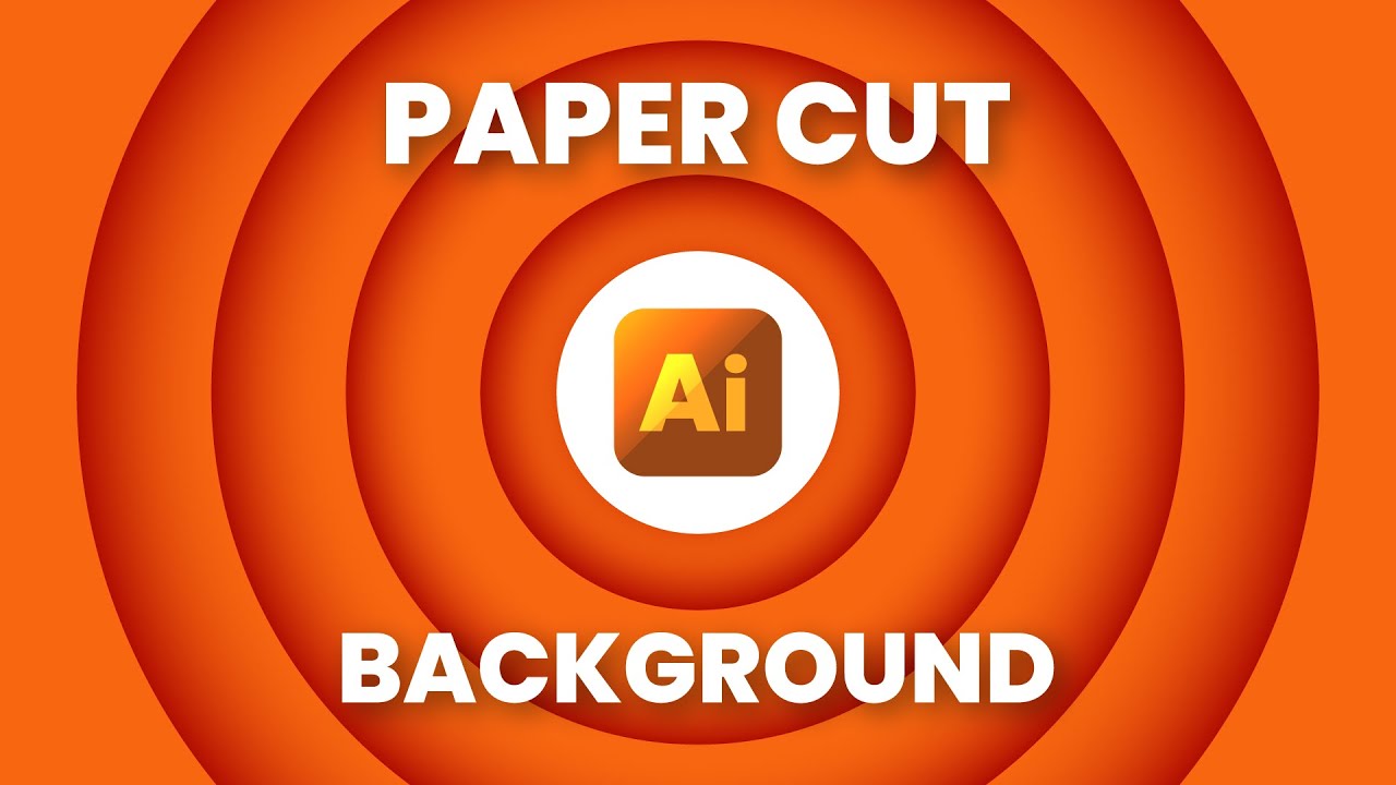 ภาพพื้นหลัง ai  Update 2022  Adobe Illustrator สอนวาดภาพพื้นหลังแนว Paper Cut แบบง่ายๆ | How to Draw Paper Cut Background in AI