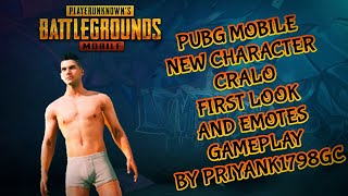 PUBG MOBILE NEW CHARACTER CARLO COMING SOON FIRST LOOK AND EMOTES 1st in the World