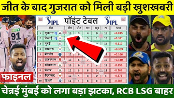 गुजरात के जीत के बाद IPL 2023 के Points Table में मचा बवाल, CSK MI को लगा तगड़ा झटका, RCB LSG बाहर