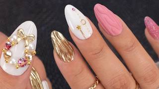 Uñas NAVIDEÑAS elegantes ASMR / soft gel full tips screenshot 4