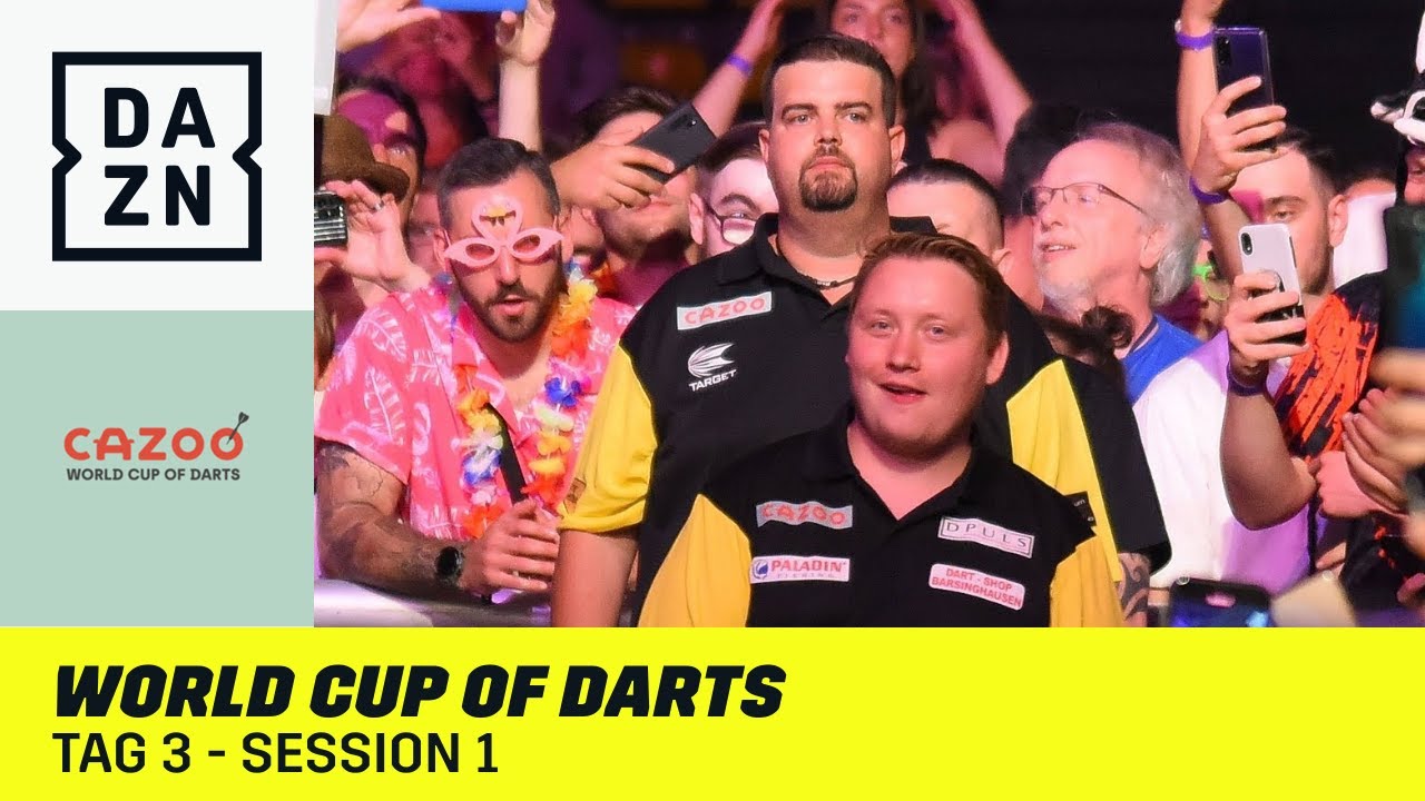 Schaffen es die Deutschen ins Viertelfinale World Cup of Darts - Tag 3 Session 1 DAZN Highlights