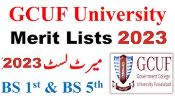 Government College University Faisalabad Merit List 2023 | How to Check Merit List l Shani Educated