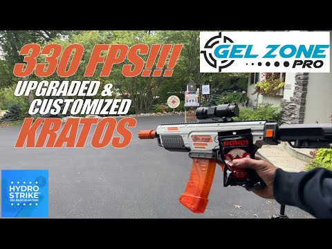 Crazy FPS!! Upgraded & Customized KRATOS Gel Ball Blaster TOY! Gelzone Pro Hydro Strike #gelblaster