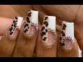 Short Coffin Nails | Cheetah Print Nail Art | Acrylic Nails Tutorial