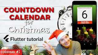 Flutter Tutorial - Christmas Countdown Calendar // Codemas 3 - Background video, DateFormat class