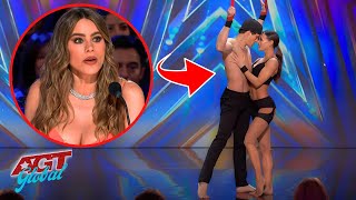 Sexy Couple Tell Their LOVE STORY in The Air! AGT 2023