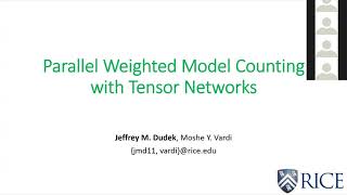 Parallel Weighted Model Counting with Tensor Networks