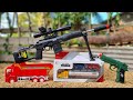 Assault rifles ak47 gun, dragunov sniper pistol diecast long truck mobil balap dump truk mixed truck