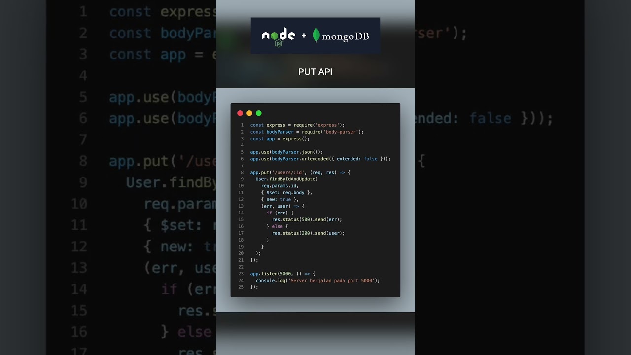 Create a REST Api with Node js Expreaa js dan MongoDB #codinglife #programmer #restapi